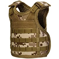 CyberDyer Chalecos de cerveza enfriador de bebidas táctico Mini Molle soporte ajustable para latas o botellas de 12…